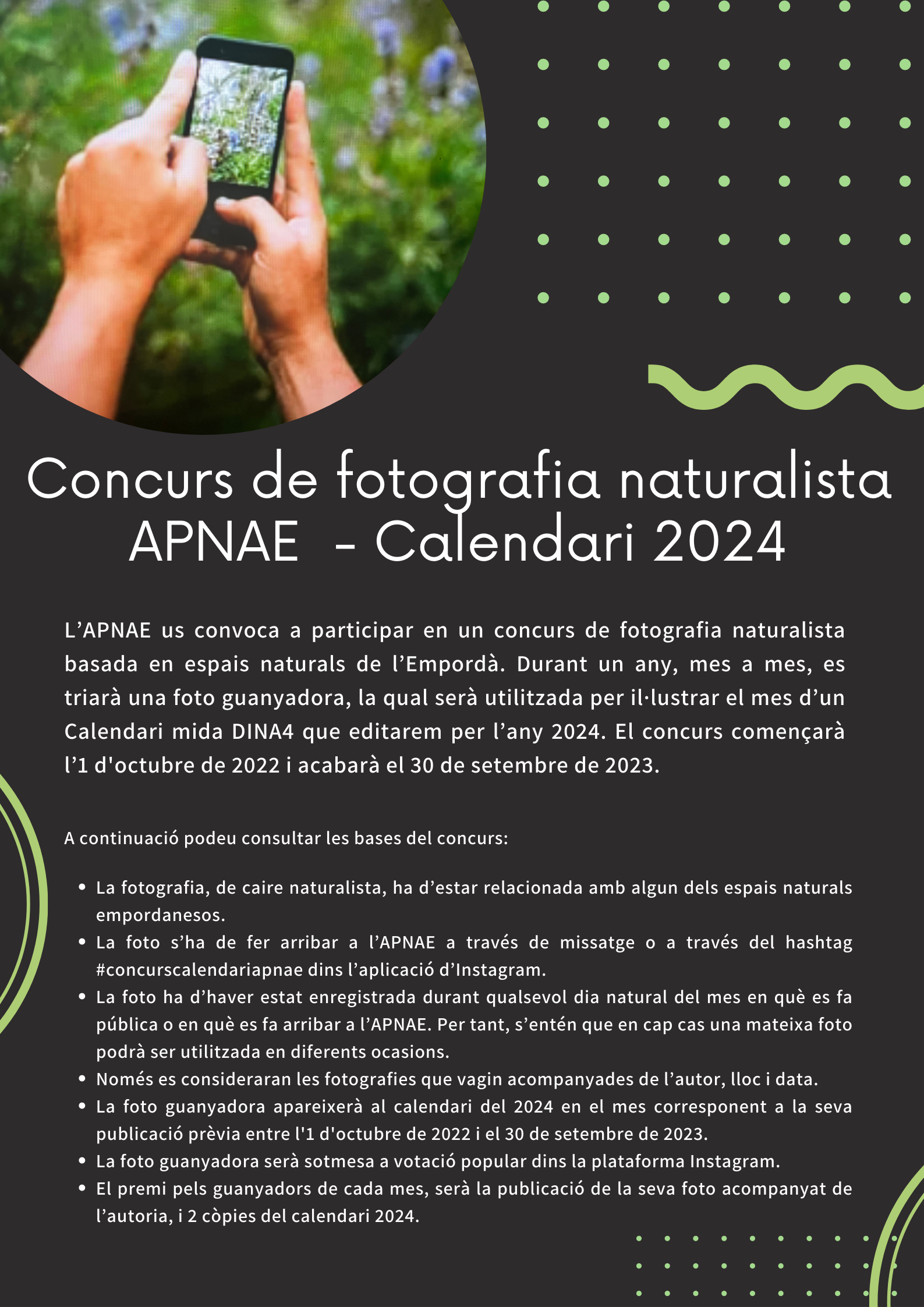Concurs de fotografia naturalista APNAE  – Calendari 2024